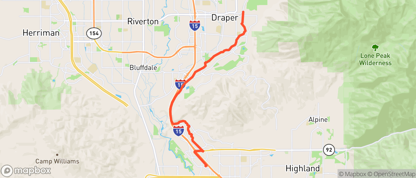 Map for Lehi commute - broken chain